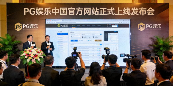 PG娱乐中国官方网站正式上线发布会现场 - 众多行业嘉宾与媒体出席，大屏幕展示全新官网界面